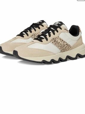 Sorel Beige and Black Low-Top Sneakers with Speckled Side Panel “Kinetic Ember”